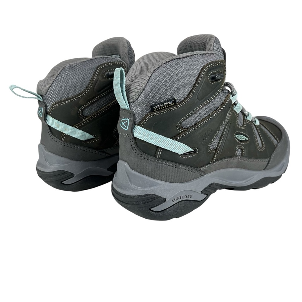 Keen Women’s 6 Gray Teal Waterproof Hiking Boots - Picture 7 of 10